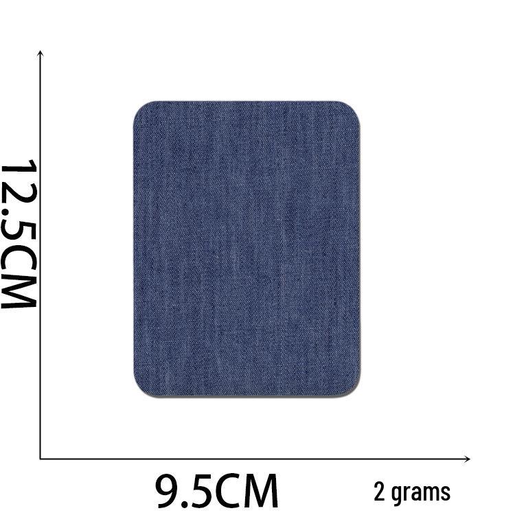 Howling Denim Knee Patches: 5 Color Mix, Embroidered Iron-On, Cuttable Fabric Patches