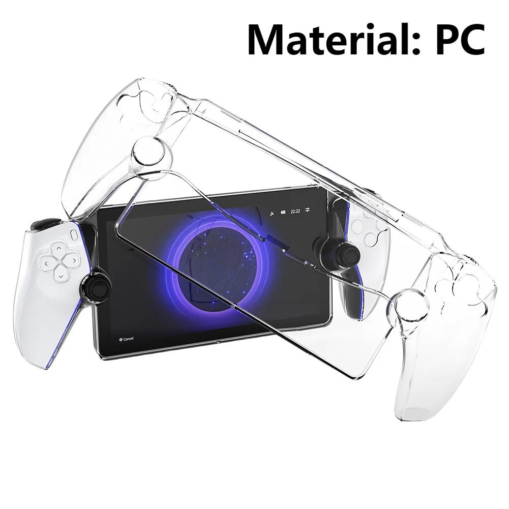 Transparent Protective Shell Case for PS5 Portal Handheld Game Console Shockproof PC Gaming Console Controller Sleeve Anti-Drop