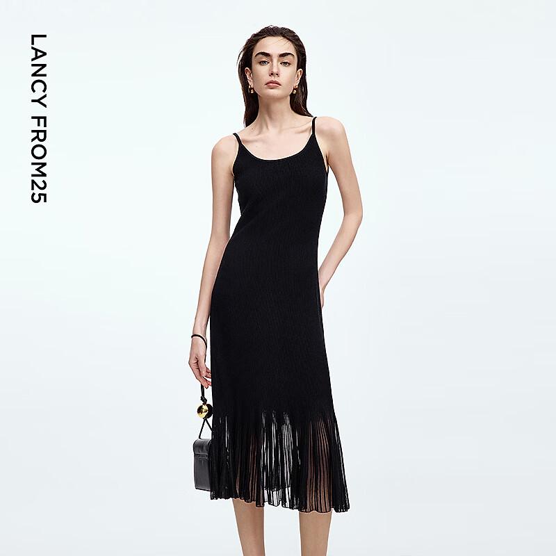 

Lan Zi Black Strapless Fishtail Midi Dress M