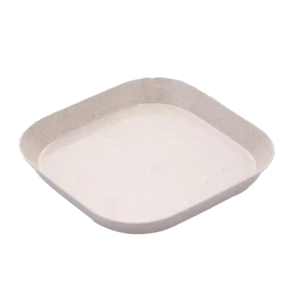 Leichtes Geschirr aus Weizenstroh, Speiseteller, Dessertteller, wiederverwendbare, unzerbrechliche Plastikteller für Picknick-Camping-Set