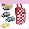 Trendy Ins Style Student Pencil Case High-value Colorful Checkerboard Design