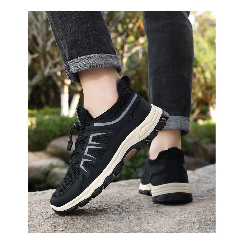 Men's Shoes, Sports Shoes, Summer New Breathable Running Shoes, Soft Soled Comfortable Thick Soled Shoes, Outdoor Wear-resistant Hiking Shoes