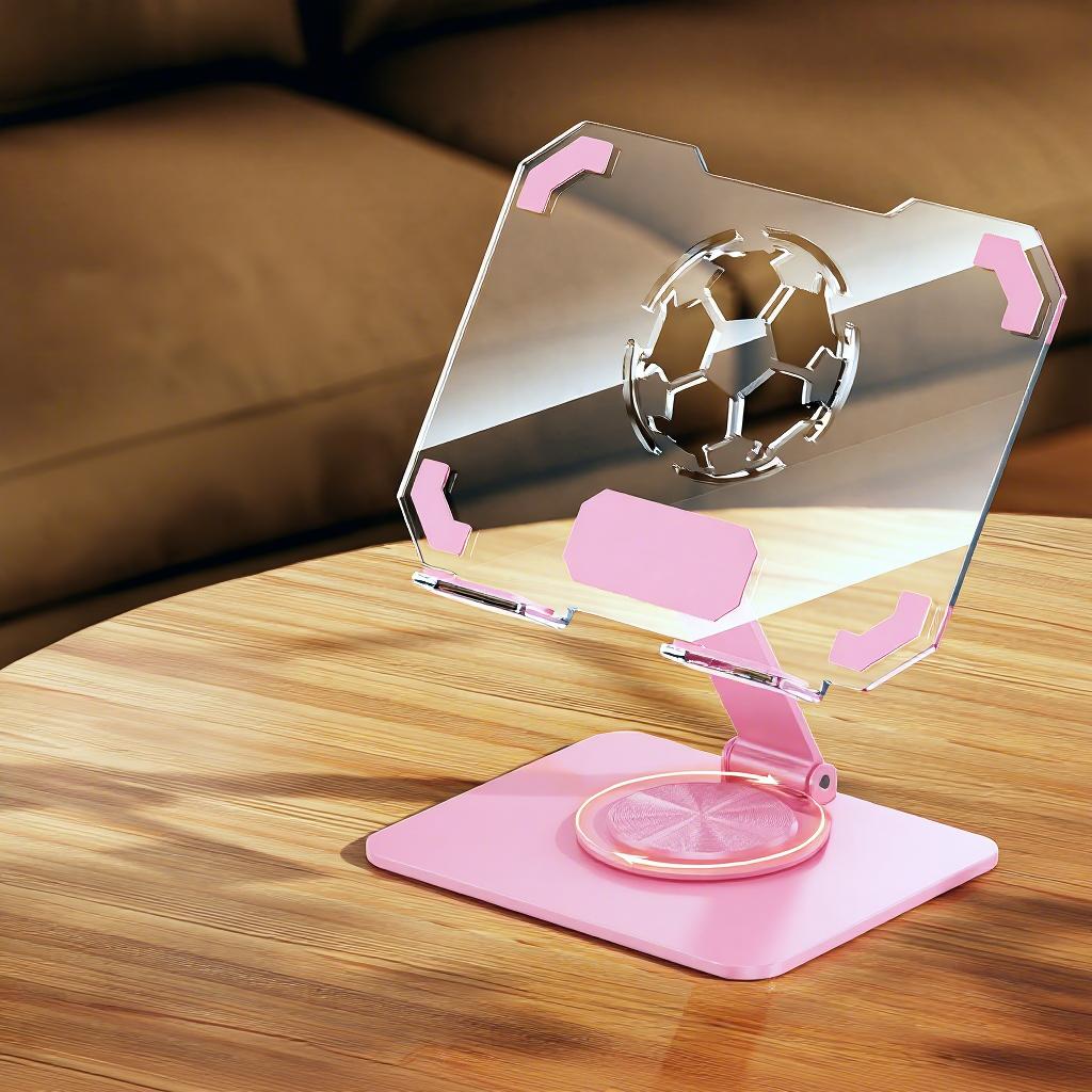Factory 360 Rotatable Clear Acrylic Multi-color Tablet Stand iPad Compatible Adjustable Foldable Anti-slip Desktop