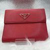 Used Saffiano Leather Trifold Wallet Red
