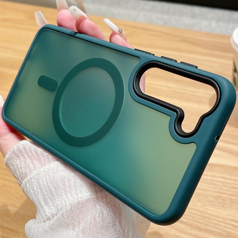 Custodia Magnetica Opaca per Cellulare per Samsung S23+, S24, S24Pro, S24Ultra e S22 - Semitrasparente, Design di Alta Gamma