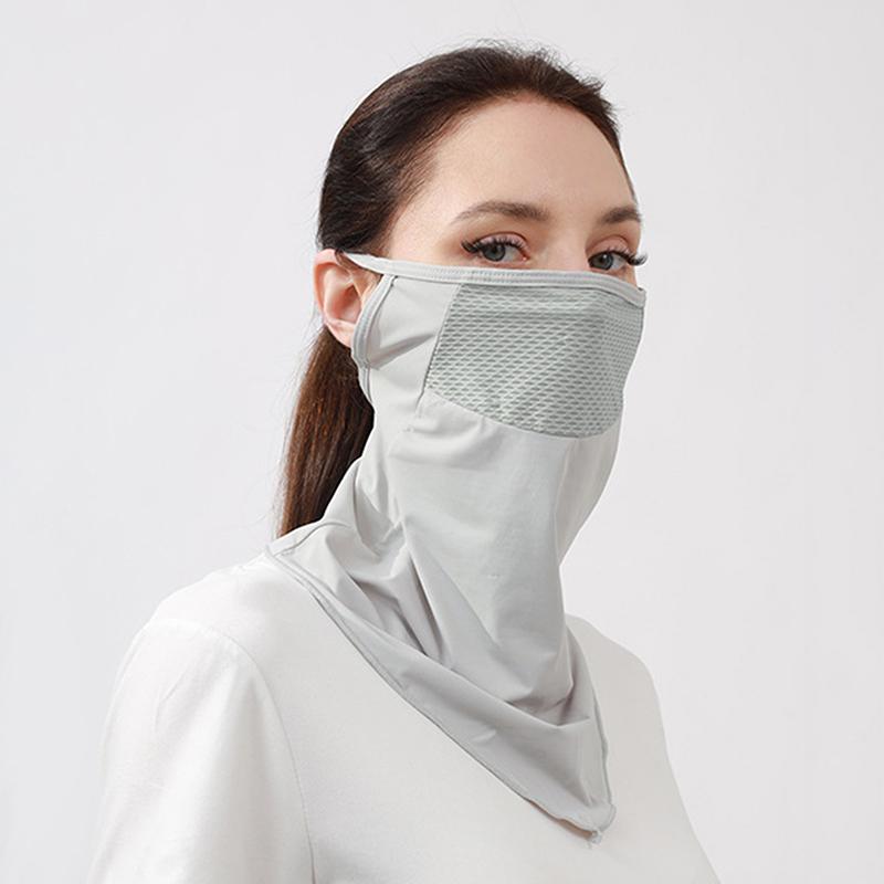 Half Face Mask Mesh Face Mask Uv Protection Neck Protector Summer Thin Sunshade Sports Windproof Cycling Mask