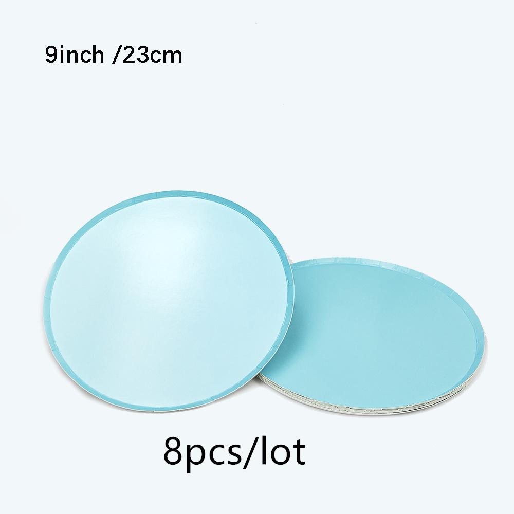 Blue Gold Disposable Tableware Set Paper Plate Cup for Birthday Wedding Decor Supplies Baby Shower Gender Reveal Party Tableware