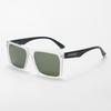 New box sunglasses men's gray lenses black frame PC material sunglasses fashion wear