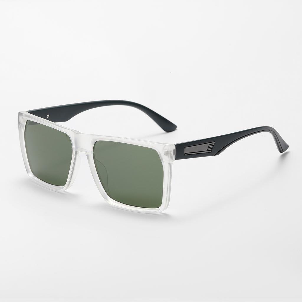 New box sunglasses men's gray lenses black frame PC material sunglasses fashion wear