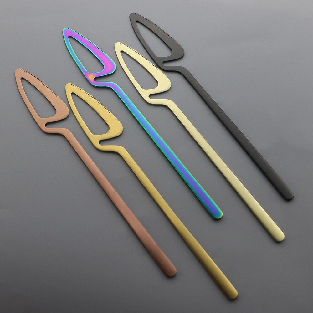 8pcs Colorful Cutlery Set 18/10 Stainless Steel Dinnerware Silverware Flatware Set Dinner Knifes Tableware Western