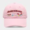 Sweet little fresh mushroom letter embroidered baseball cap women's summer versatile sun hat showing face small cap