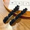 Korean Style Elegant Tight Anti-fall Side Bang Clip Shiny Rhinestone Flower Decor Double Layer Hairpin Hair Accessories