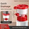 Multifunctional Kitchen Basins Sewer Branch Water Pipe Connector Sealing Rings Sink Drain Pipe Adapters Easy to Install