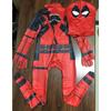 Kids Superhero Super Stretch Jumpsuit Halloween Cosplay Spider Pattern Performance Jumpsuit Movie Character Mask Set