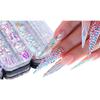 May Brown glass nail crystal full stone nail parts, 1 piece, AB shape mix