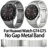 Metalowy pasek bez szczelin do Huawei Watch GT4 5 46mm Oficjalna bransoletka ze stali nierdzewnej z szybkim zapięciem Opaska na nadgarstek Huawei GT5 46mm Pasek do Huawei GT4