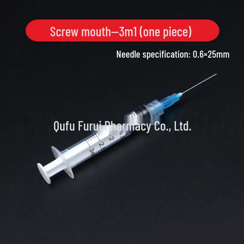 Disposable Syringes with Luer Needle: 1ml, 3ml, 5ml, 10ml, 20ml