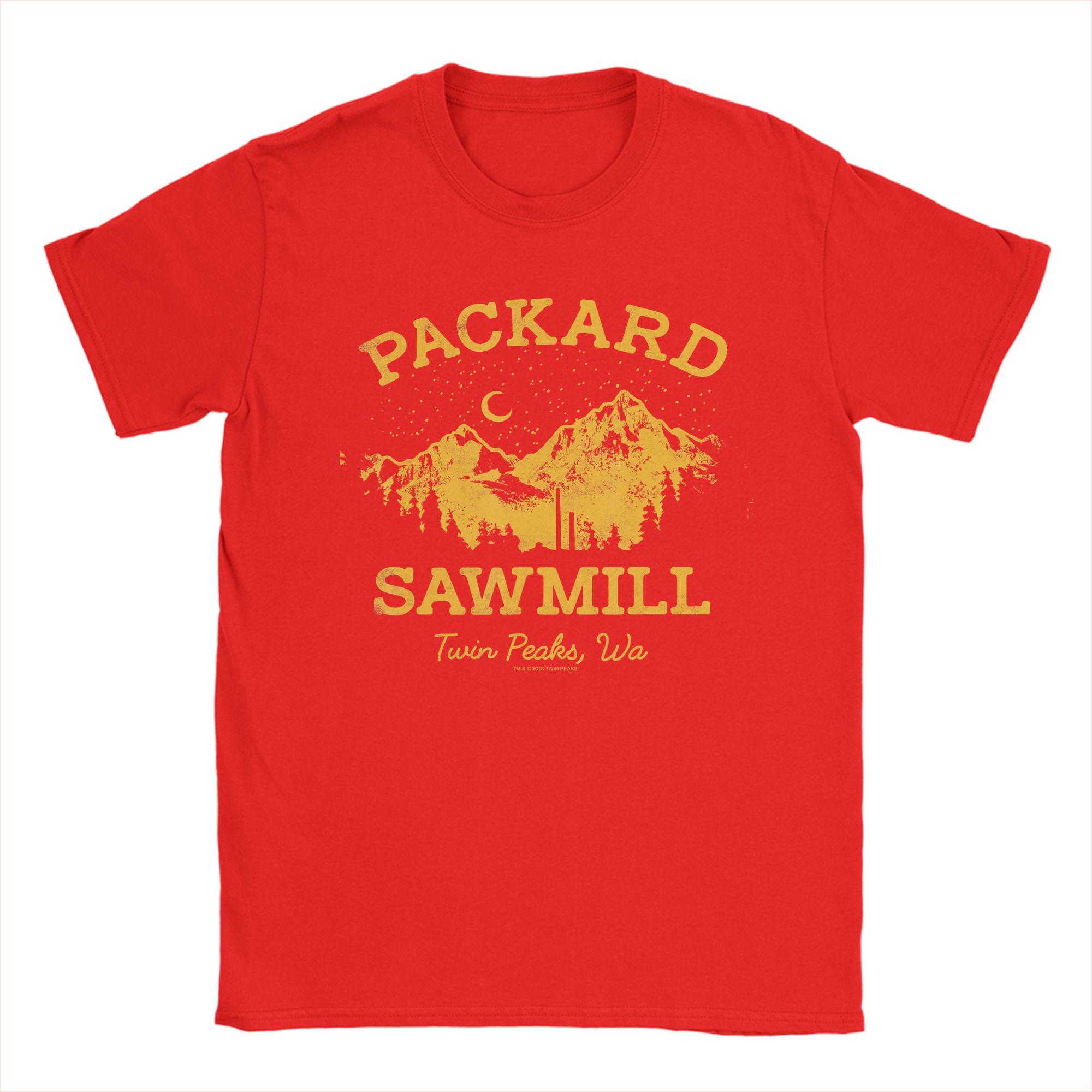 Unisexs TShirts Twin Peaks Packard Sawmill Amazing Cotton Tees Short Sleeve T Shirts Round Neck Clothing Party S