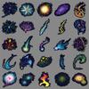 50 Fireworks Graffiti Stickers Personalized Hand-painted Small Fresh Night Fireworks Decorative Mobile Phone Case Water Cup Stickers