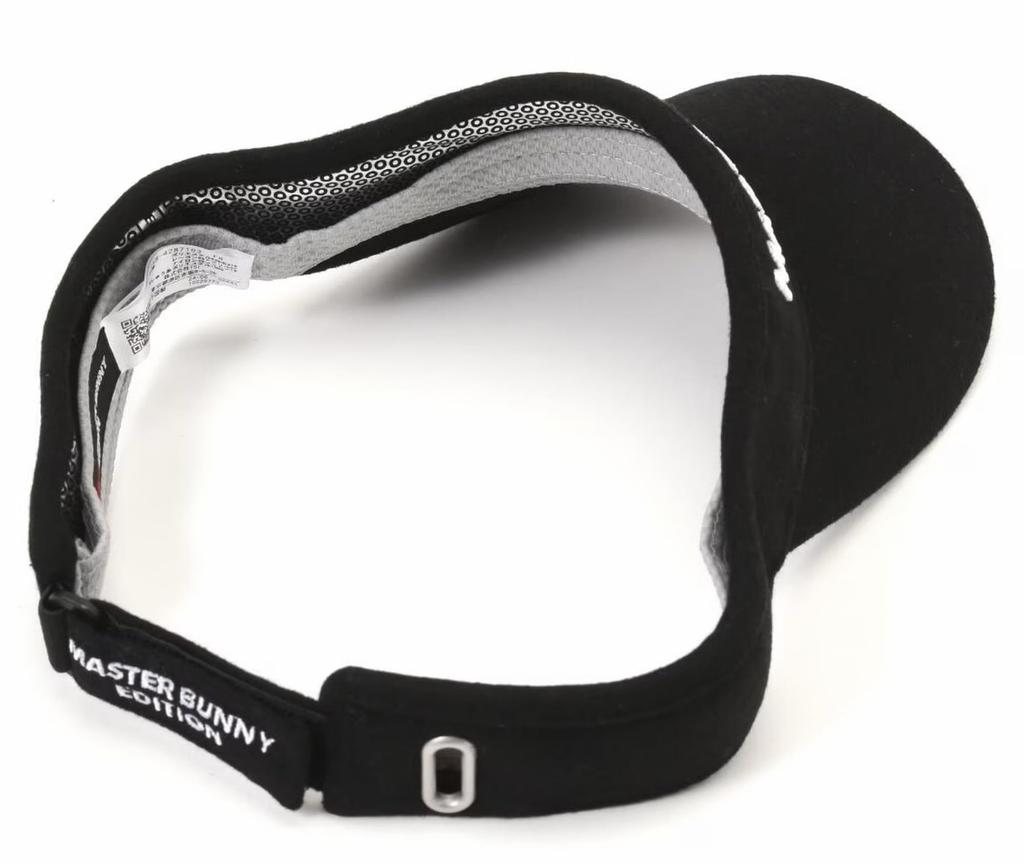 [Master Bunny] Unisex Warm Sun Visor (Brand Logo, Size Adjustable)  Golf Hat  758-4287103 010Black FR