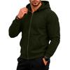 Men's Color Full Zip Hooded Sweatshirt Casual Jacket for Fall Winter Daily Wear
