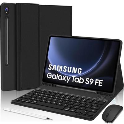 Kryt s klávesnicí pro Samsung Galaxy Tab S9 FE (10,9 palce) Ochrana s Bluetooth klávesnicí + Bezdrátovou myší + Stylusem