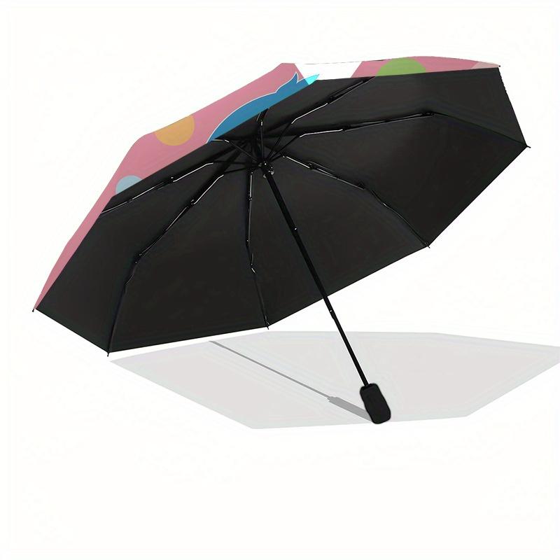 Stitch, Cartoon Automatic Opening and Closing Umbrella - 8 Ribs Portable Folding Umbrella with Plastic Handle, Suitable for Leisure and Hall
