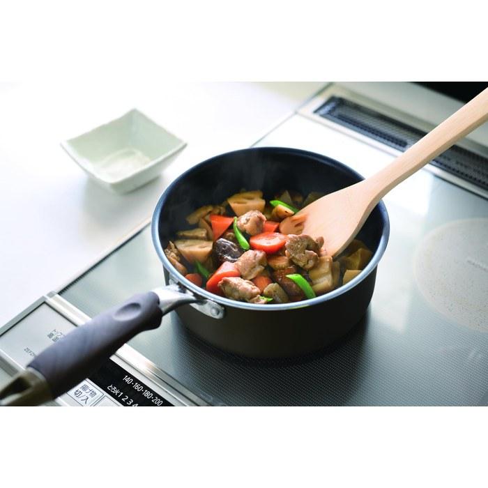 Heiwa Freiz Brunao 2 Non-Stick Saucepan 18cm Beige with Glass Lid MB-2392