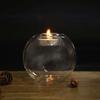 62KD Romantic Wedding Candlestick Transparent Round Glass Holder for Home Dining Table Party Christmas Decorations