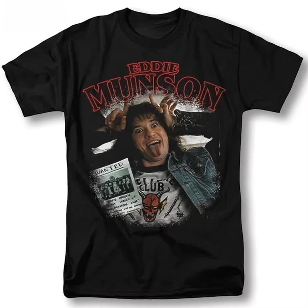 Eddie Munson Vintage 90s Rock Band Graphic Casual TShirt Luxury Brand for Men and Women M