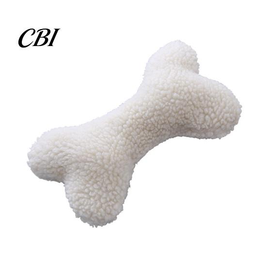 Heavy Duty Dog Toy Plush Squeaky Bone Toy, Soft Lamb Wool Chewing with Built-in Sound, Washable Interactive Fetch Noise Making Pet for Small