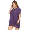 Oversized Women's Handmade Patchwork V-neck Solid Color Beach Dress Cover Up Dresses