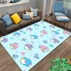 Flannel Rug Tuxedo Sam Sanrio Penguin Pastel Blue Pink Purple Pattern Art Decor for Living Room Bedroom Gift for Women