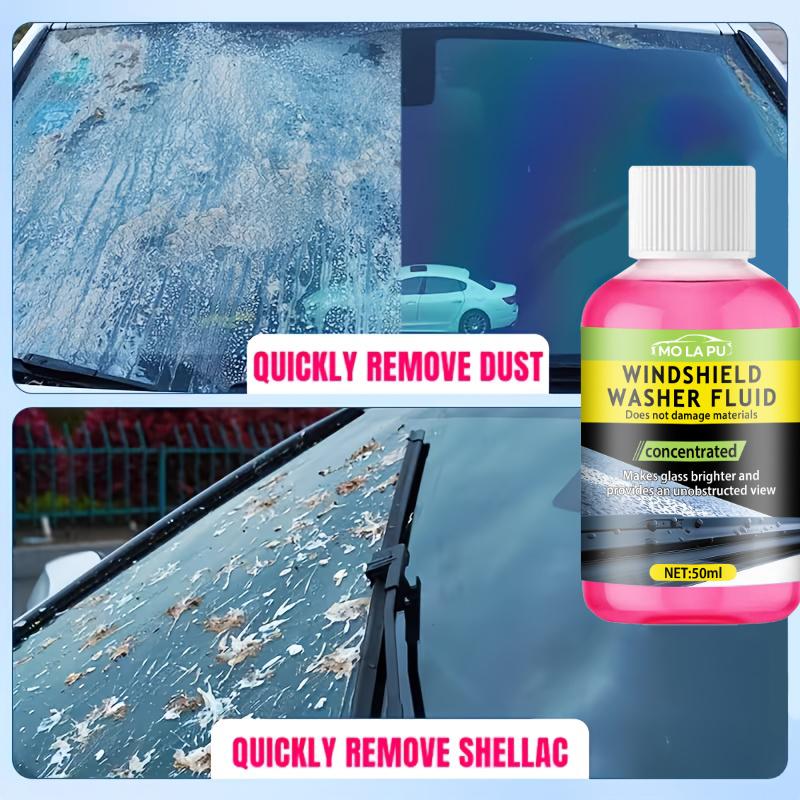 Concentrated Crystal-Coating Liquid for Car Glass - Windshield Wiper Fluid, Keeps Surfaces Smooth, Rain-Proof, and Anti-Fog Without Streaks, Quick