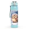 1PC Owl Sitting In Starry Night Sky Print 750ml Color Plastic Sports Water Bottle Leakproof Flip Straw Lid Suitable for Sports Office Home Use