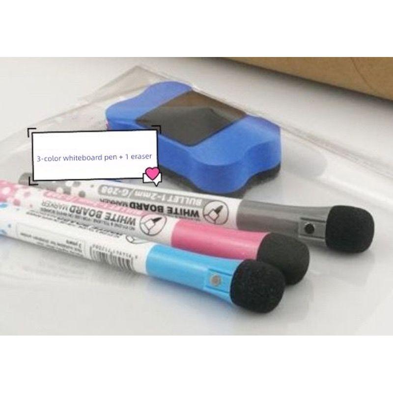 10C Rainbow Mushroom Erasable File Folder 3-Color Water-Based Whiteboard Pen + Eraser