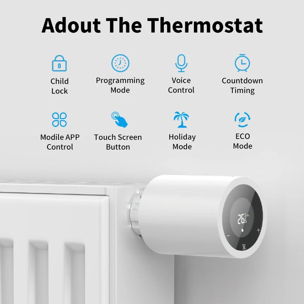 EWeLink App ZigBee Thermostat Heizkörperaktuator Smart Home Programmierbares intelligentes thermostatische Heizkörperventil für Alexa Google Alice