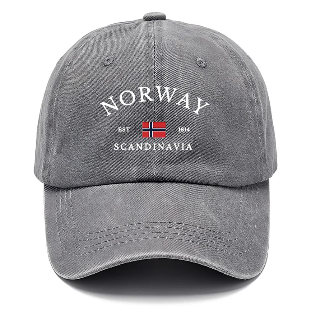 

One Piece of NorwayInspired Cap Traditional Design Headwear PreWashed Caps for Men in 2025 Baseball Caps One Size