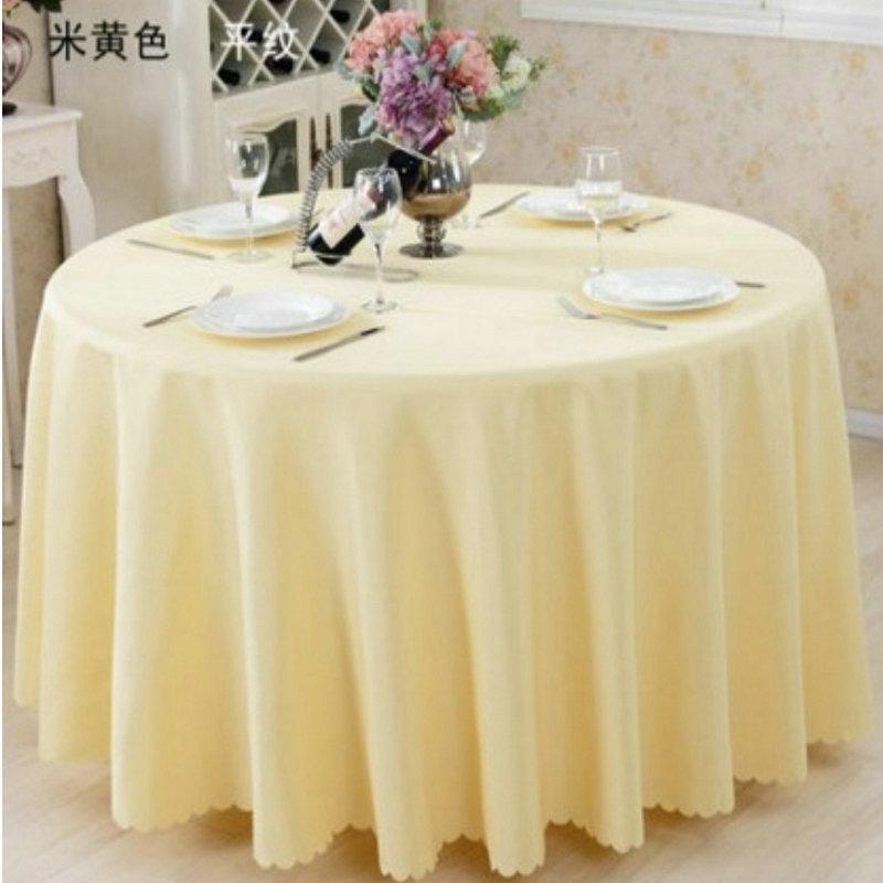 Advertising Exhibition Tablecloth Tablecloth Round Table Skirt Skirt Plain Weave Solid Color Zhu Wenwei Gauze Material Round Tablecloth