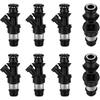 Fuel Injectors Kits ECCPP 8pcs High Performance Black 4 Hole Fuel Injector 17113553 17113698 for Cadillac for Chevy for GMC for Hummer