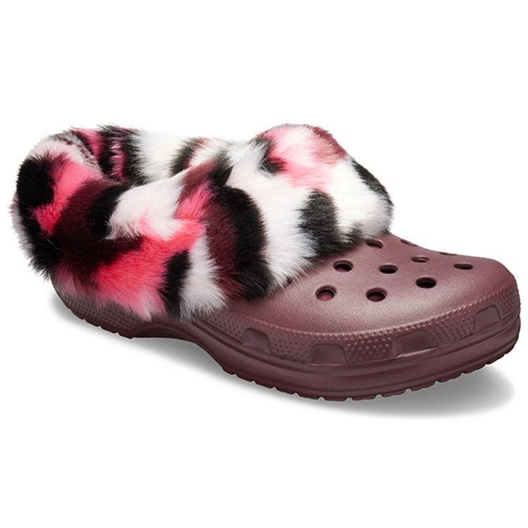 Crocs Classic Clog Casual Cotton Sandals Women Sandals Burgundy 205841-6RF