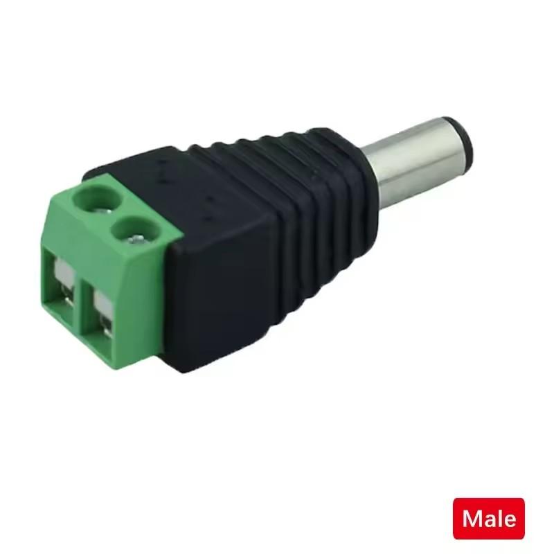 5pcs 12V DC Power Connector Plug Jack Male Female Socket Barrel 2.1mm x 5.5mm Adapter for CCTV Camera LED Strip Supply Terminal