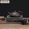 190ml Handmade Qingxi Purple Pottery Teapot Jumping Knife Frosted Pot Tea Soaking Kettle Tea Items Accessories Craft Collection
