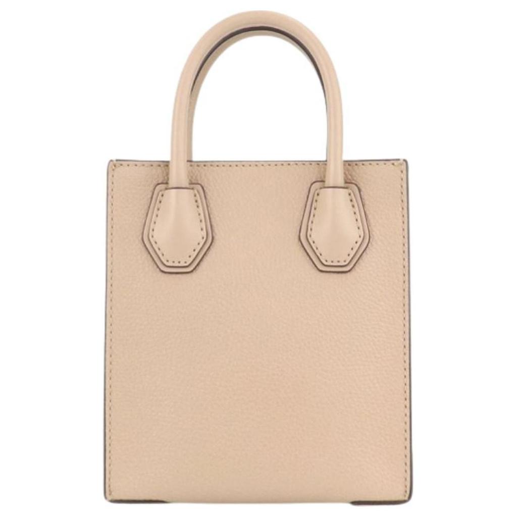 Michael Kors MK Mercer Solid Color Letter Logo Leather Accordion Tote Crossbody Shoulder Mini Women Bags Cream-Pink 35S1GM9T0L-BISQUE
