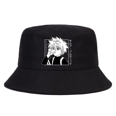 Καλοκαιρινό Καπέλο με Εκτύπωση Hunter X Hunter Γυναικείο Unisex Καπέλο Panama Κουβάς Η Σχεδίαση Επίπεδο Γείσο Zoldyck Hisoka 90s Anime Καπέλο Ψαρά