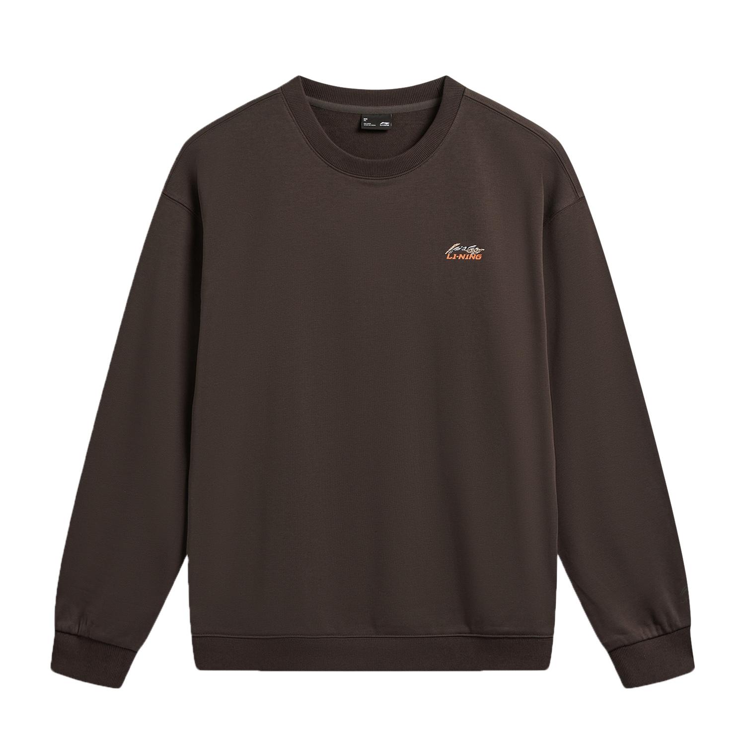 Li-Ning Unisex Sportswear Series Printed Crew Sweatshirt Black AWDW685-2 XS
