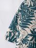 Oversized Loose Short Sleeve Leaves Print Hawaii Beach Summer Men Shirt Student Couples Fashion Casual Mens Clothing