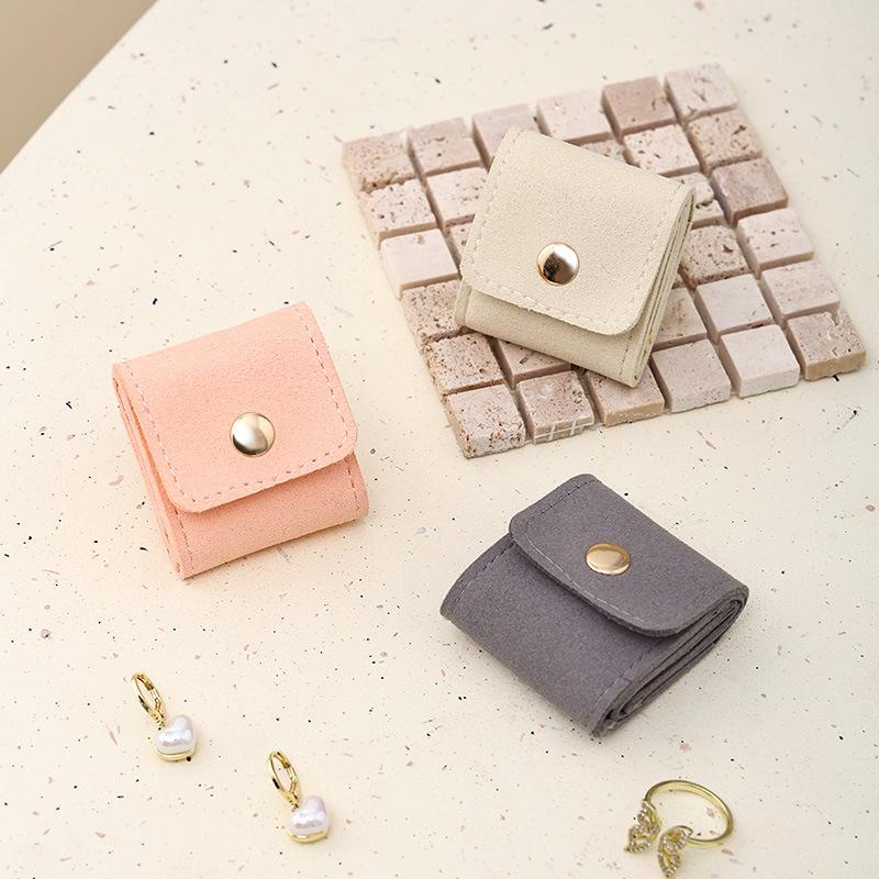 Microfiber Jewelry Roll Pouch Portable Travel Organizer for Rings Earrings Necklaces Small Accessories and Daily Jewelry Storage