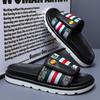 Summer slippers men's casual summer versatile fashion one-word slippers wear non-slip beach slippers men's trendy brand light luxury