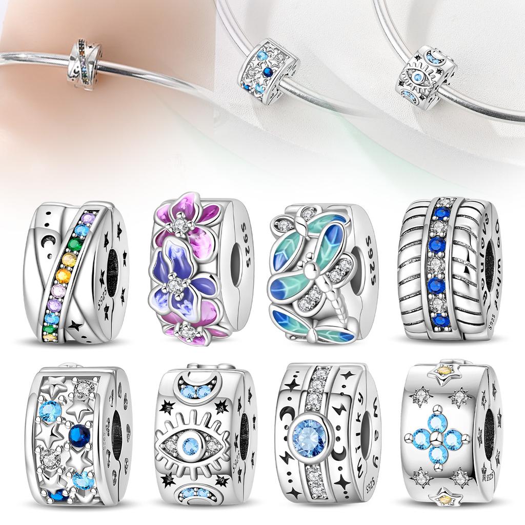 Copper Star Sun Flower Dragonfly Positioning Buckle Charms Fit Originalbracelet Charm Bead Necklace Diy Female Jewelry